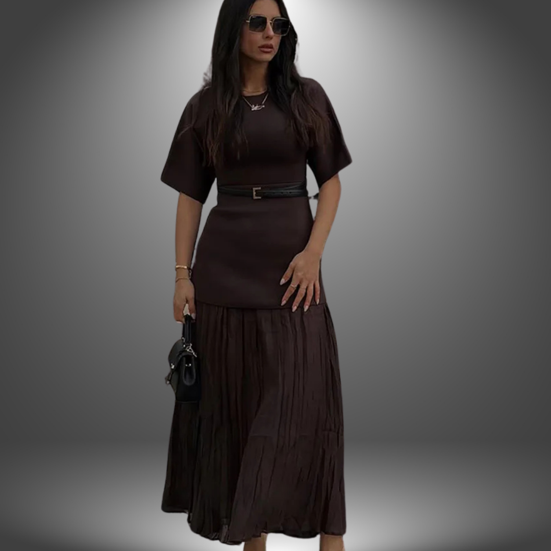 Andrea | Vestido Maxi Plisado