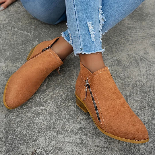 Ambreline | Classic Leather Ankle Boots