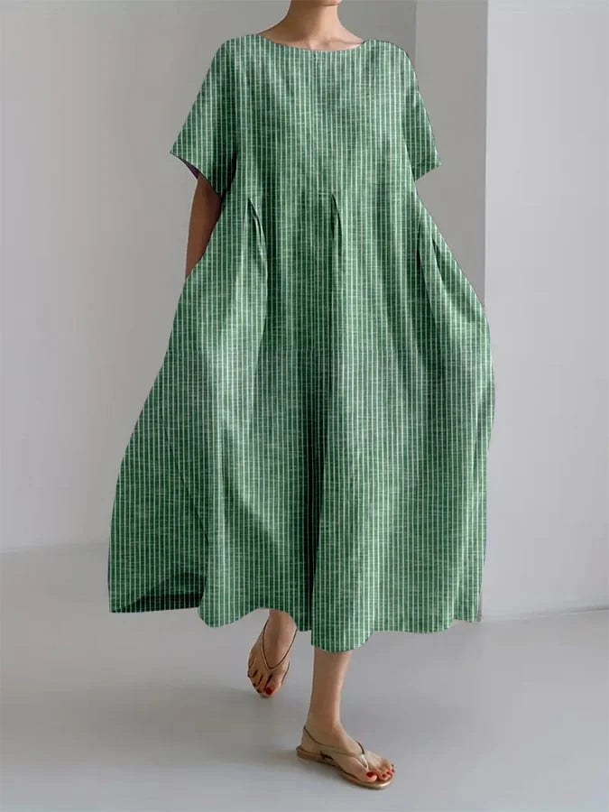 BIANCA | Vestido Largo Casual Con Corte Cómodo Y Estilo Retro Para Todos Los Días