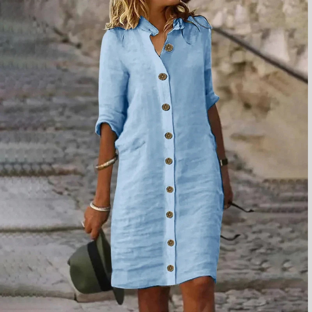 Roxana | Elegante y cómoda vestido-blusa midi