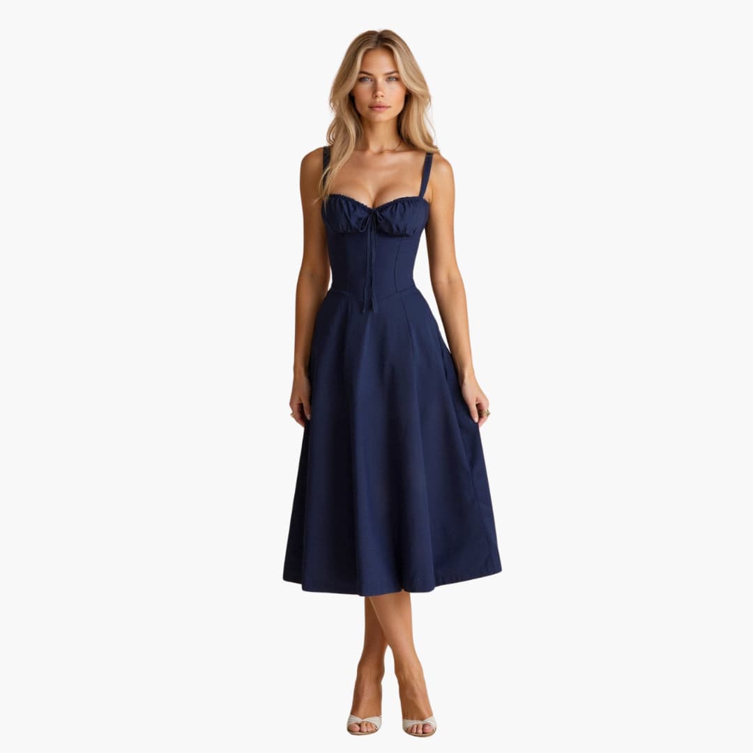Stella | Vestido midi ligero y transparente para mujer