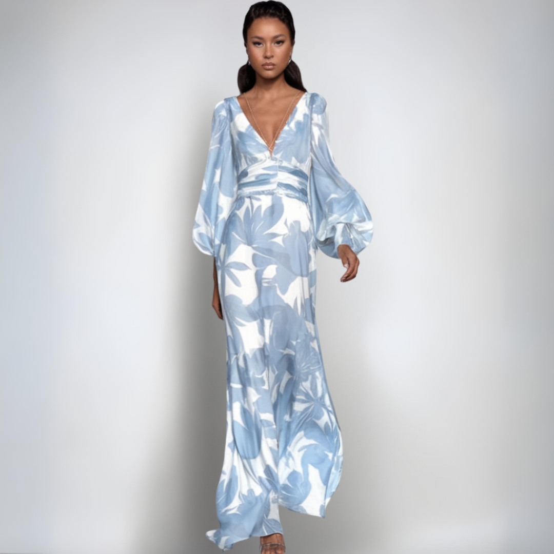Alisa | Vestido de Satén Elegante con Flores