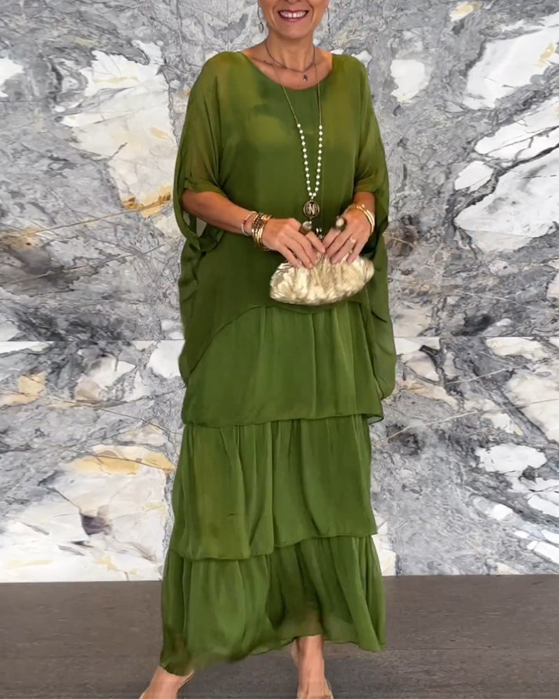 Morgan™ | Maxi Vestido Verde Encapasado
