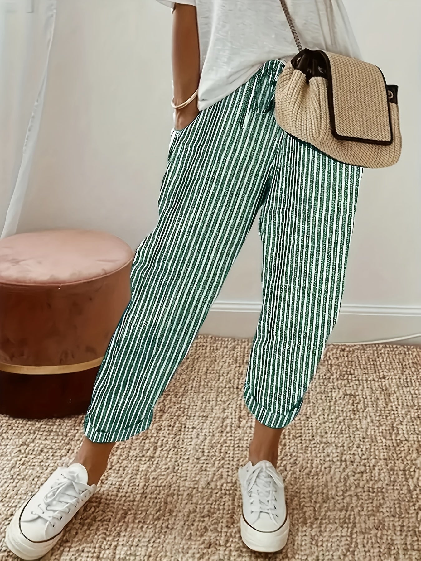 Sanna™ – Pantalones largos con elegante franja