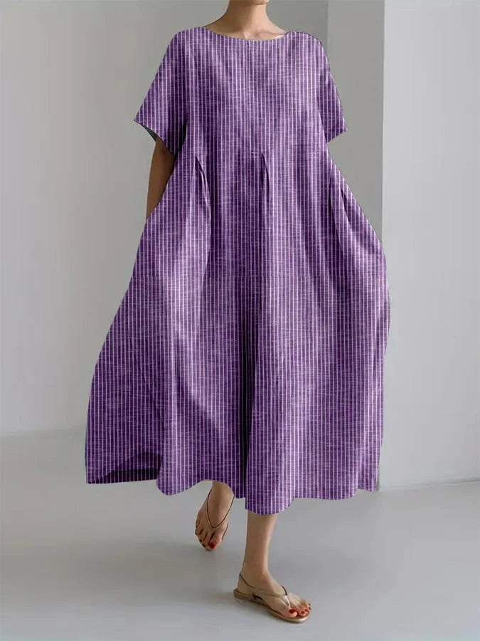 BIANCA | Vestido Largo Casual Con Corte Cómodo Y Estilo Retro Para Todos Los Días