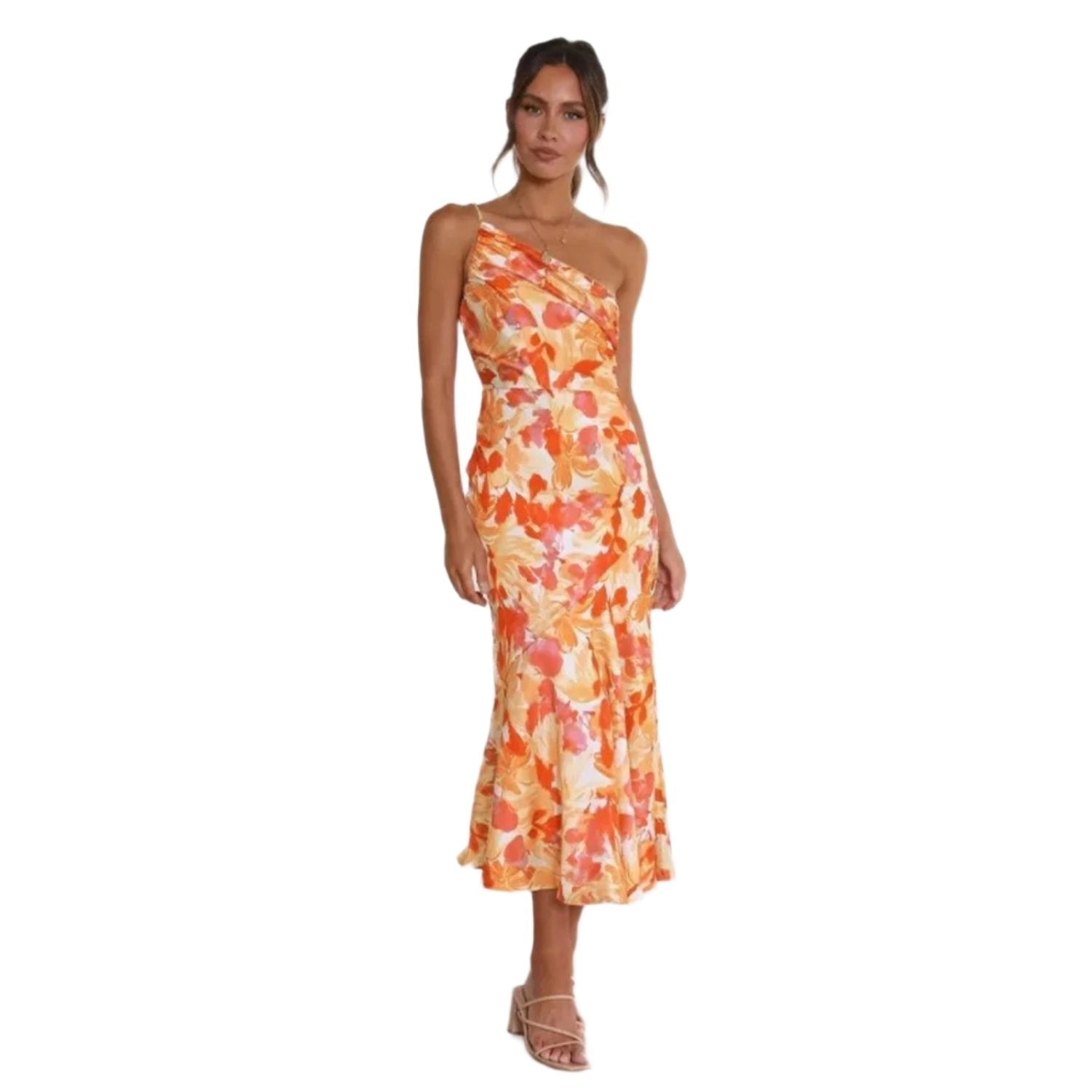 Diane | Vestido de Flores Satino