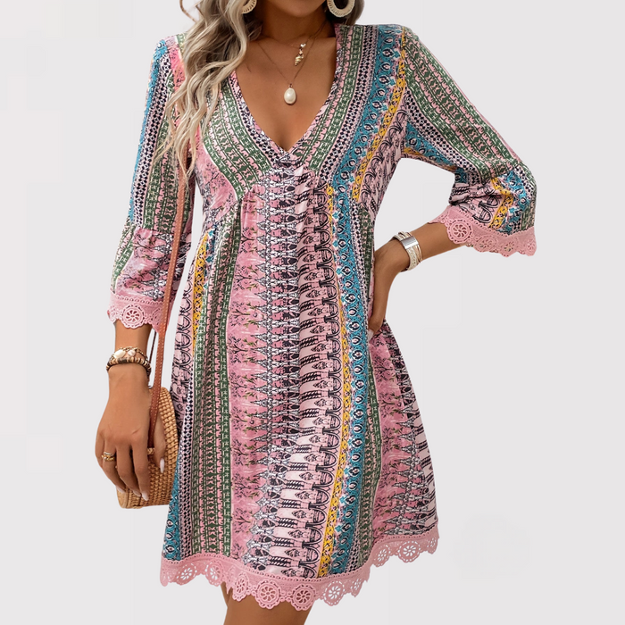 Melina | Vestido Boho Chic con escote en V
