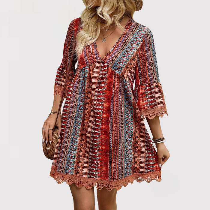 Melina | Vestido Boho Chic con escote en V