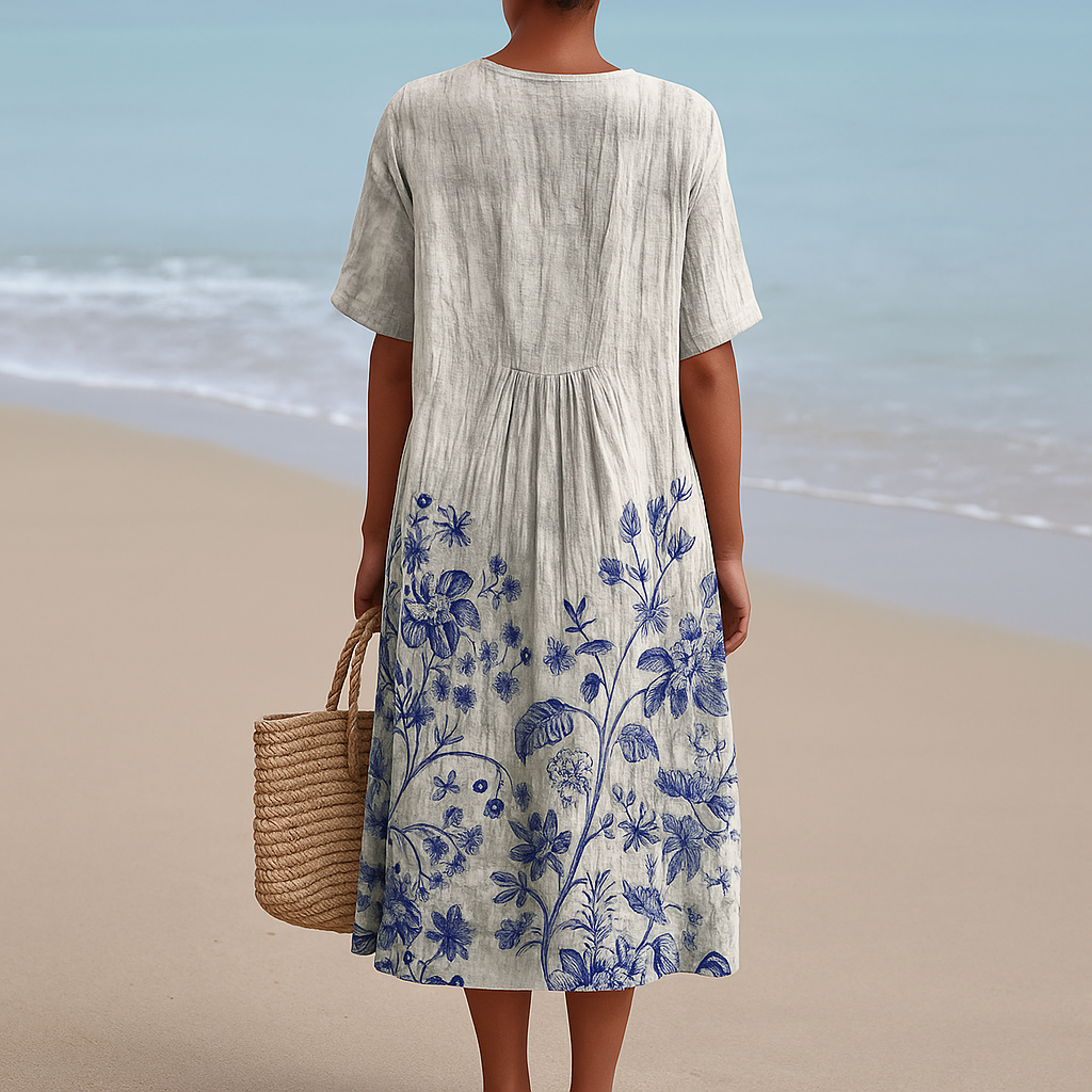 ÉLOÏSE | Vestido impreso porcelana