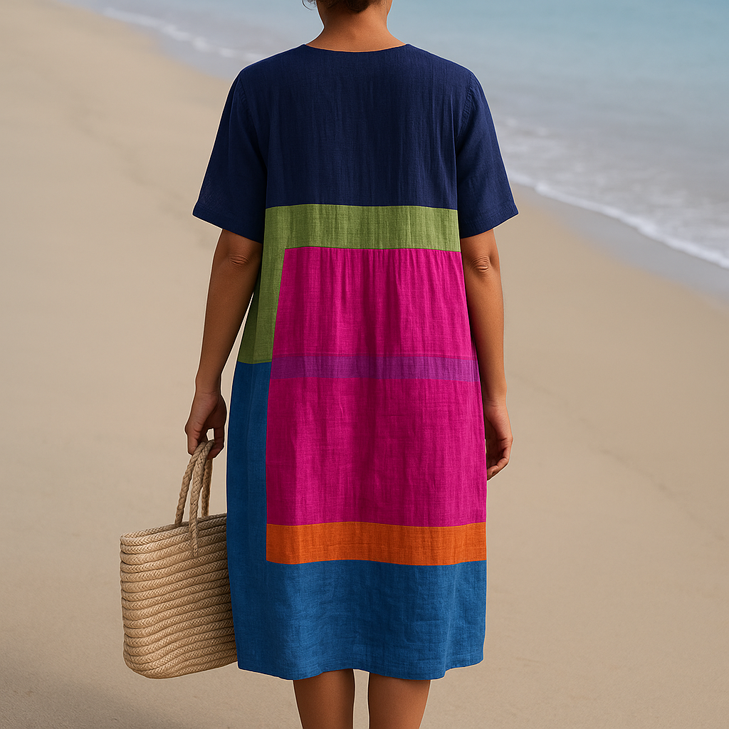 Ariane | Vestido de bloques de color vivos