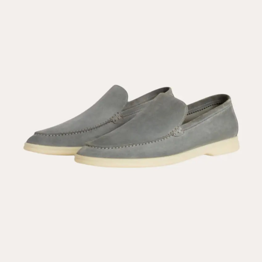 Refined Suede Loafers – Donkergrijs