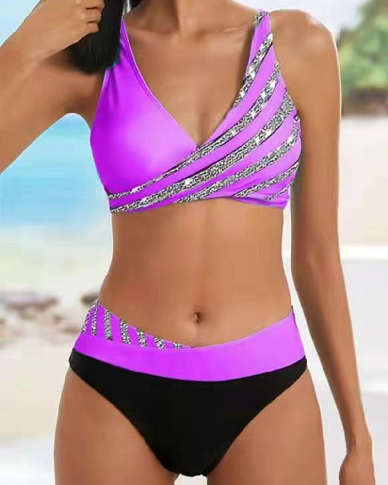 Mona - Bikini Impreso en Tonos Cálidos