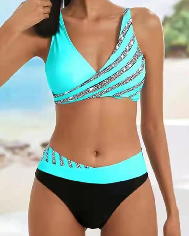 Mona - Bikini Impreso en Tonos Cálidos