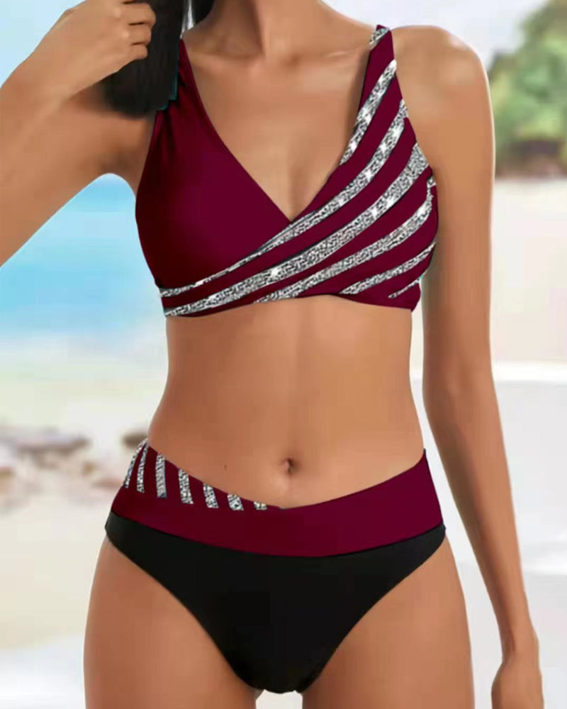 Mona - Bikini Impreso en Tonos Cálidos