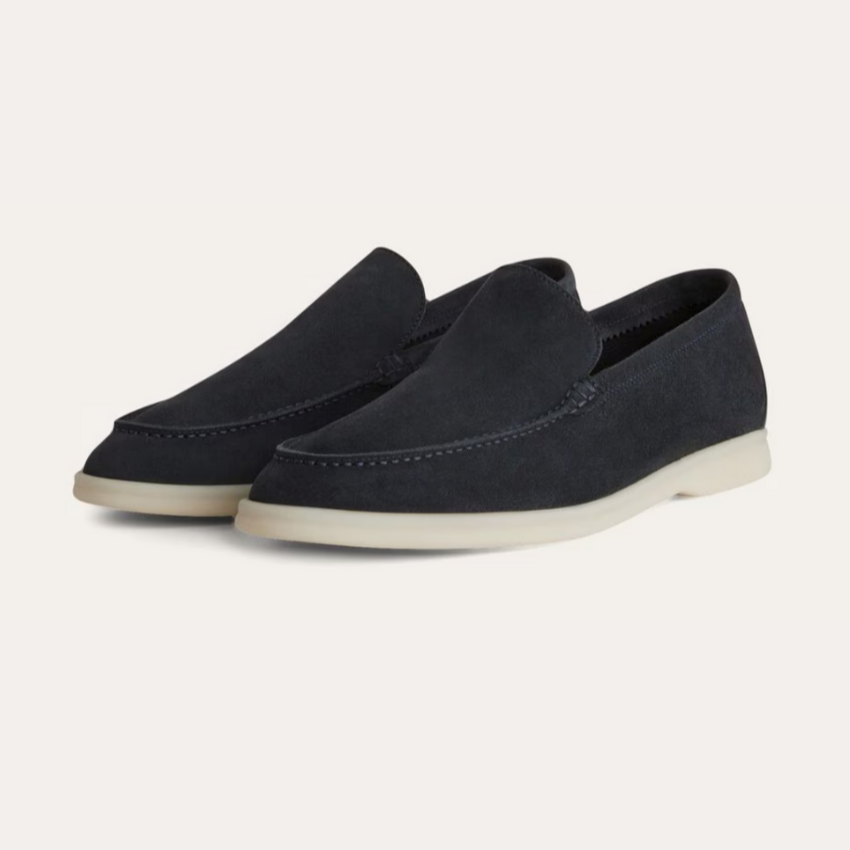 Refined Suede Loafers – Marineblauw