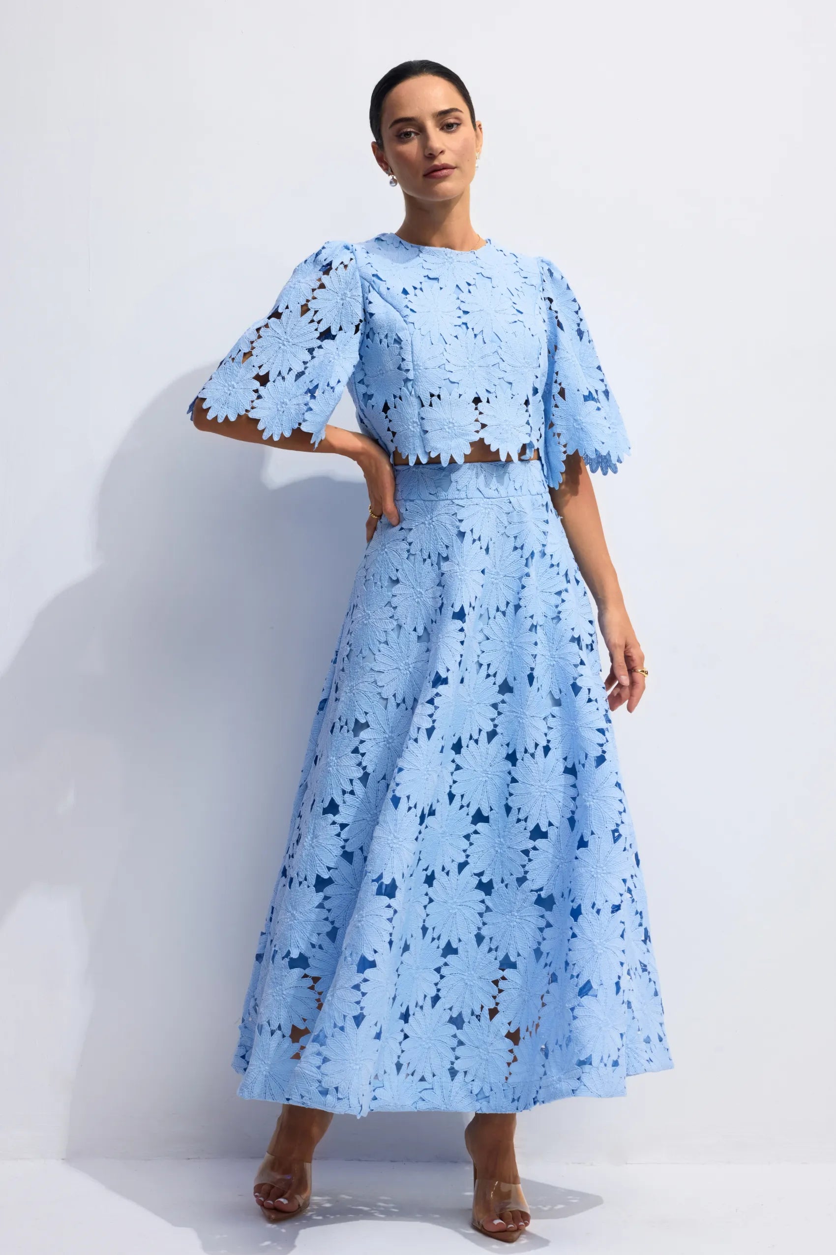 Conjunto de Top de Encaje y Falda Larga LIORAÉ