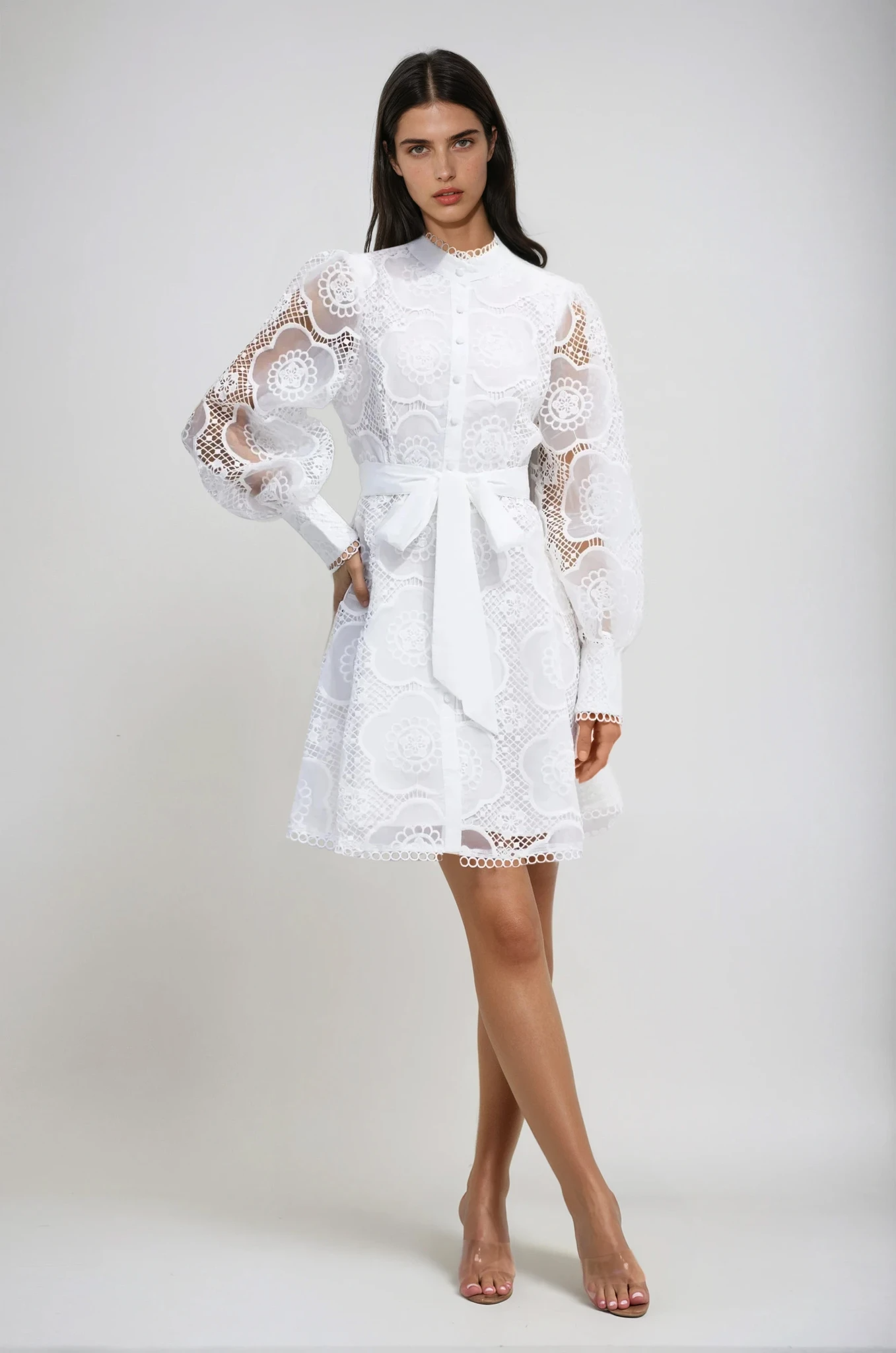 Vestido Mini de Encaje Floral SERAPHINA