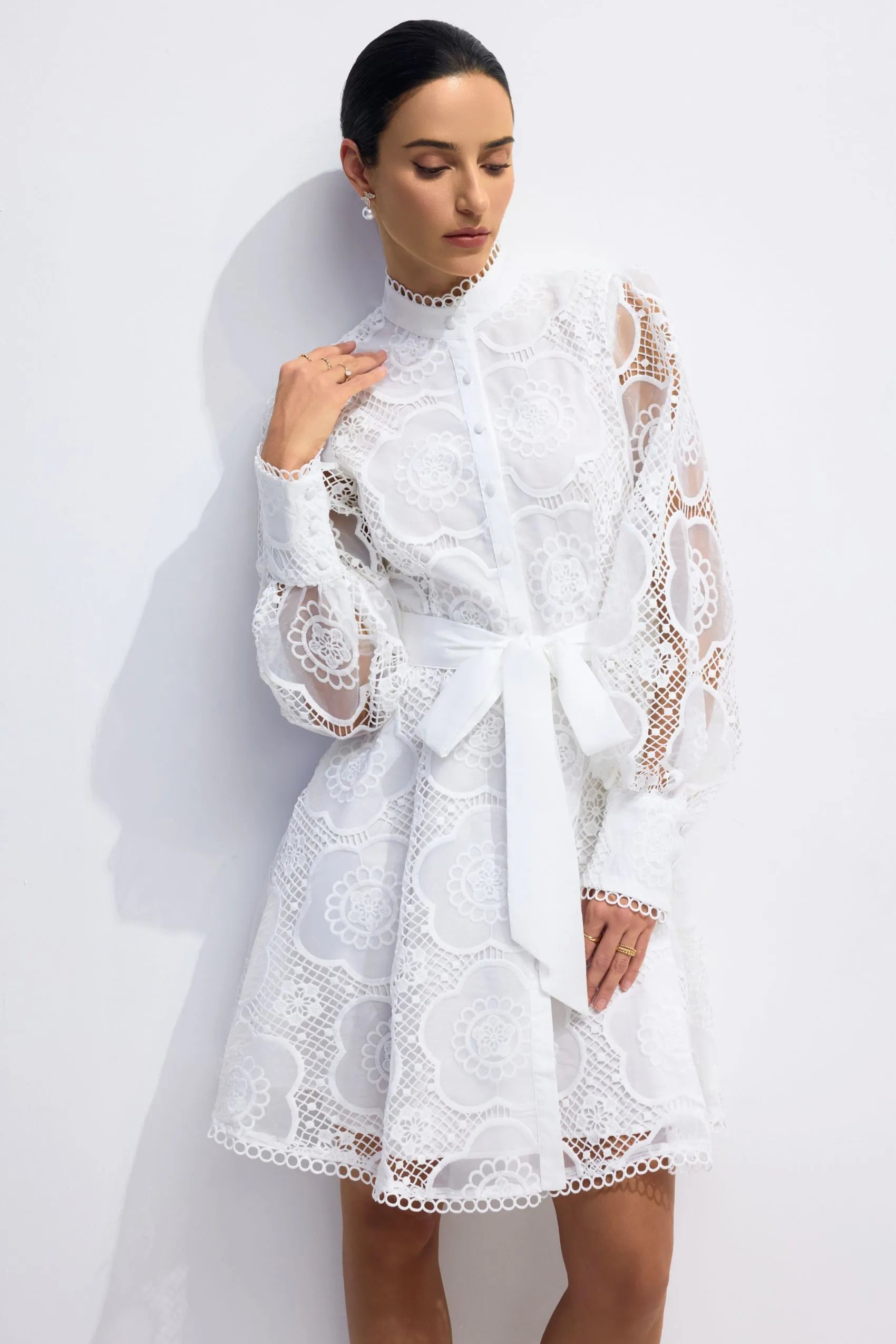 Vestido Mini de Encaje Floral SERAPHINA