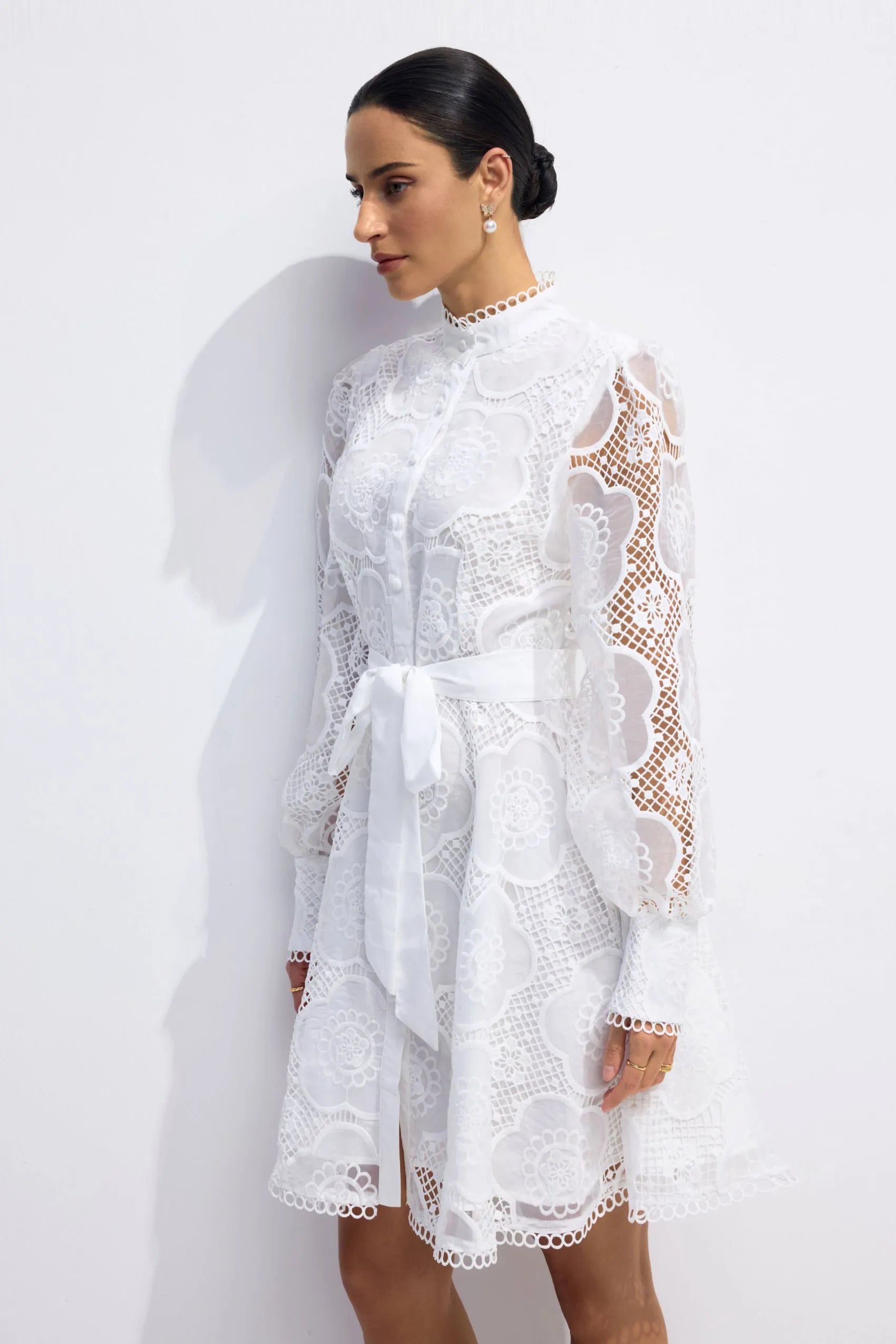 Vestido Mini de Encaje Floral SERAPHINA