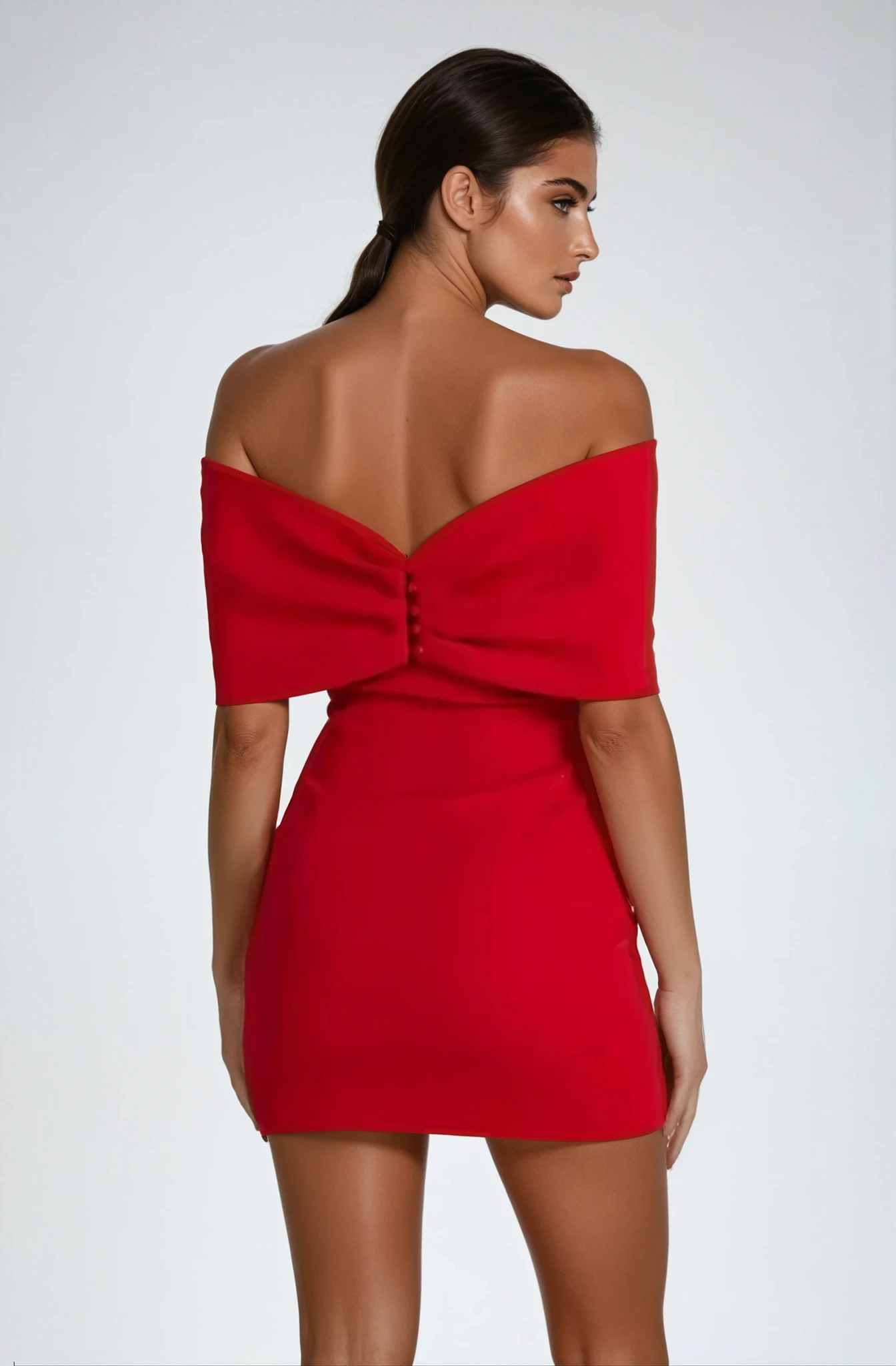 Vestido Amore Fiocco – Elegancia Off-Shoulder