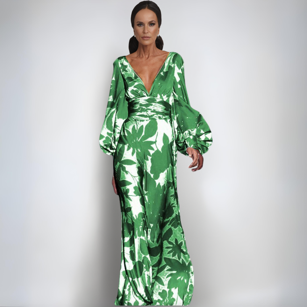 Alisa | Vestido de Satén Elegante con Flores