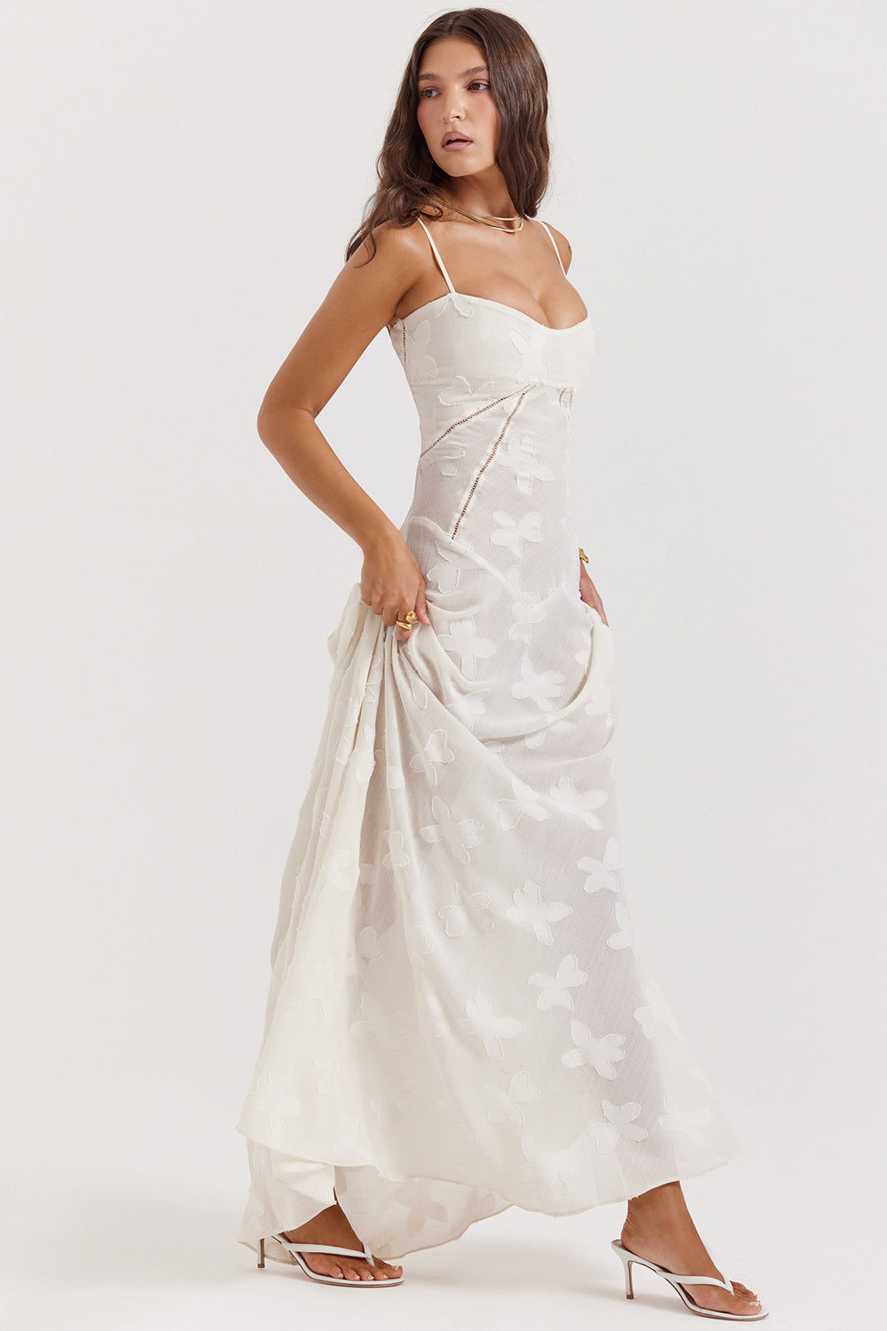 Lucia | Vestido largo Blanco sucio