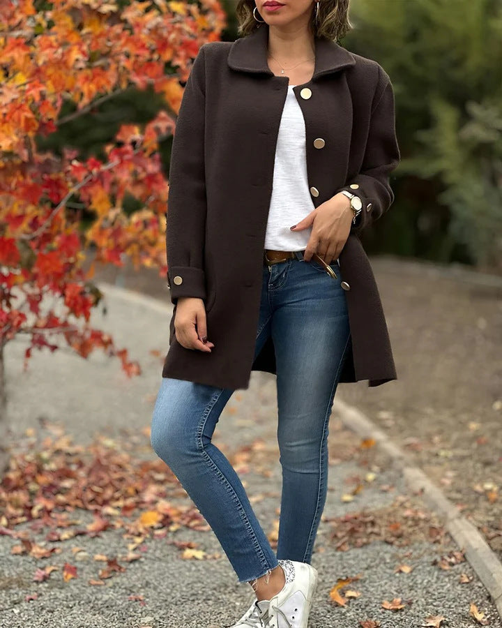 Corinne | Cozy Button-Down Coat