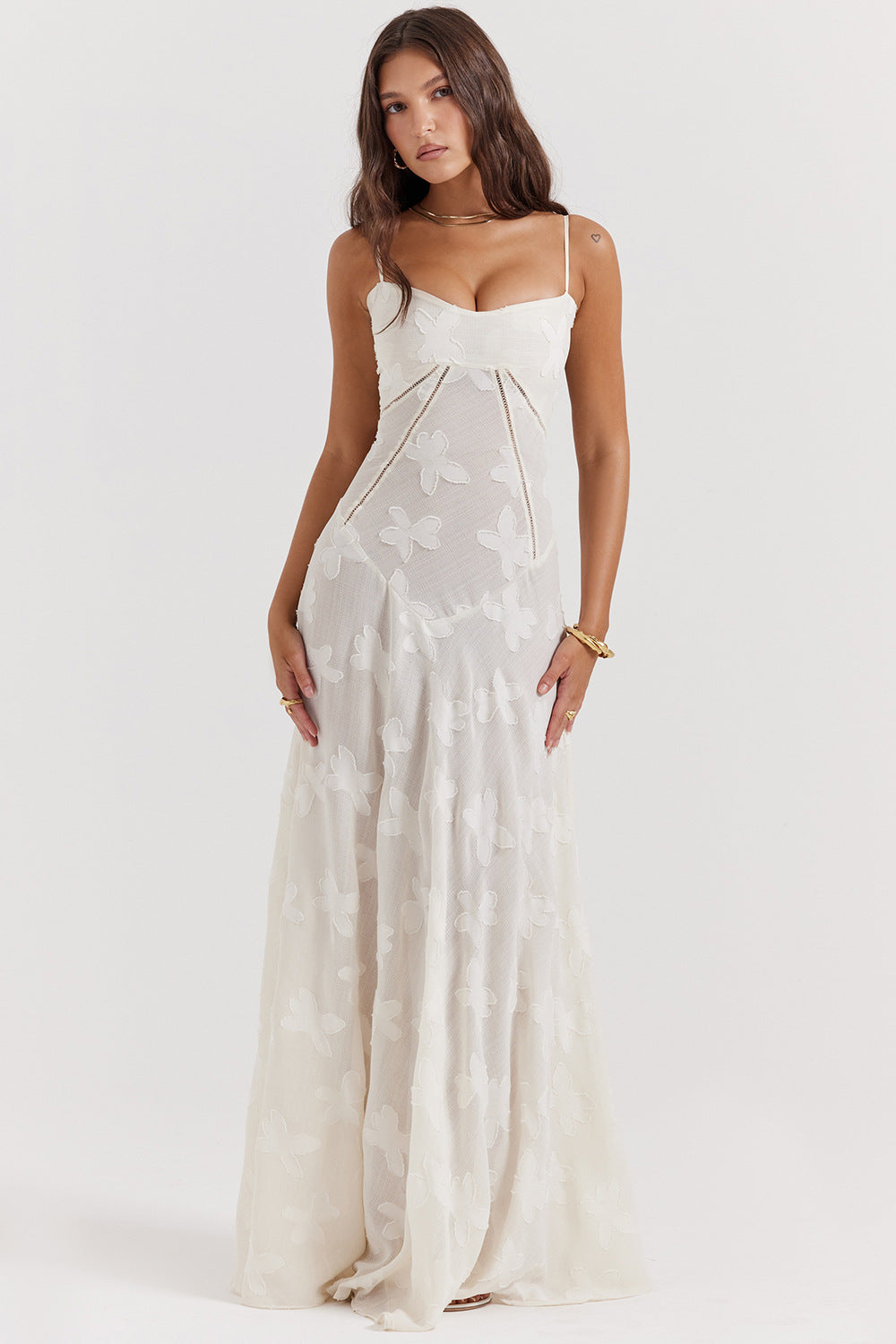 Lucia | Vestido largo Blanco sucio