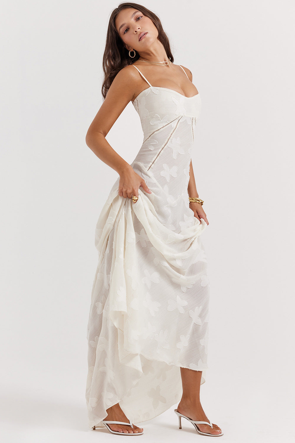 Lucia | Vestido largo Blanco sucio