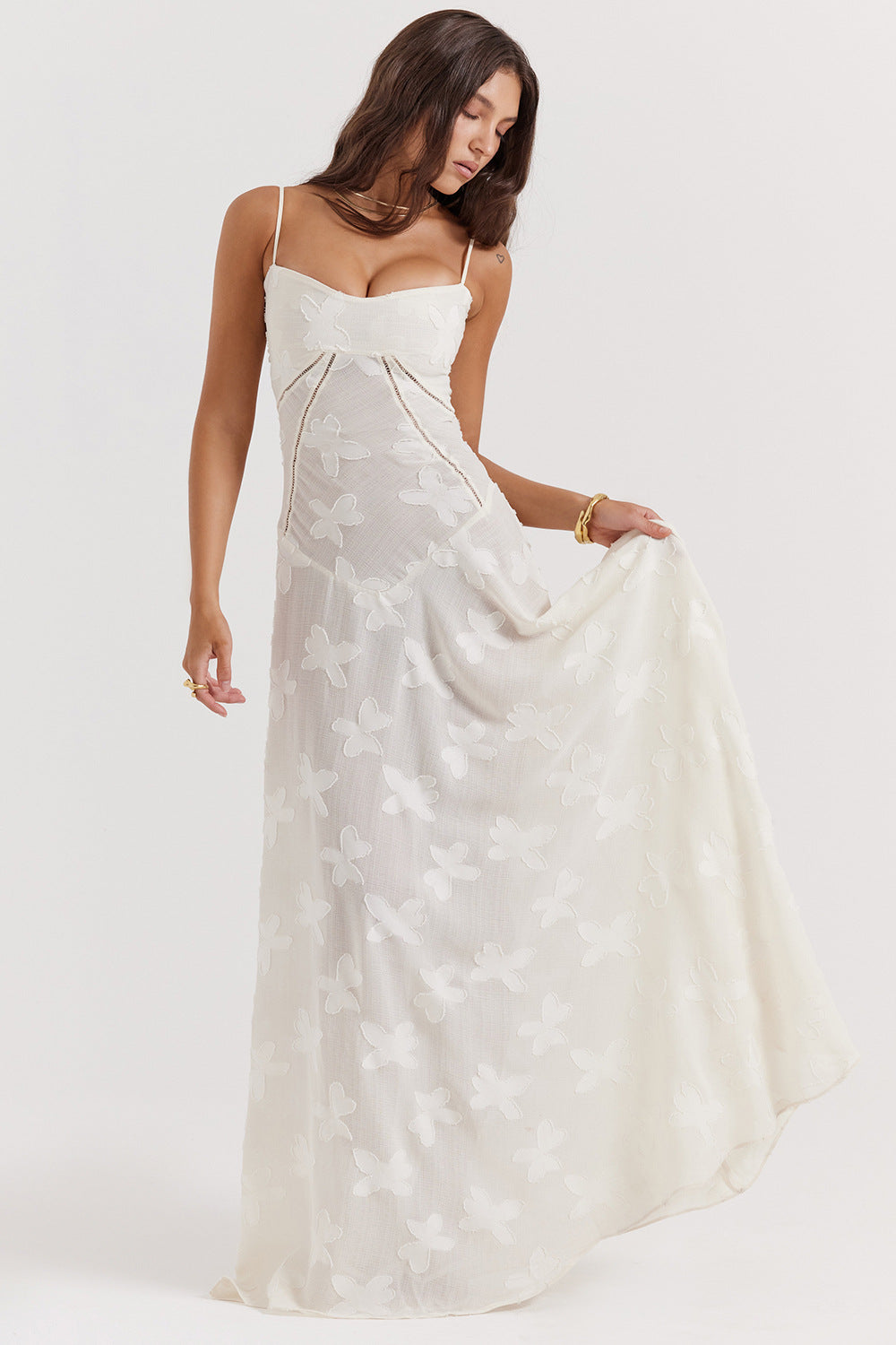 Lucia | Vestido largo Blanco sucio