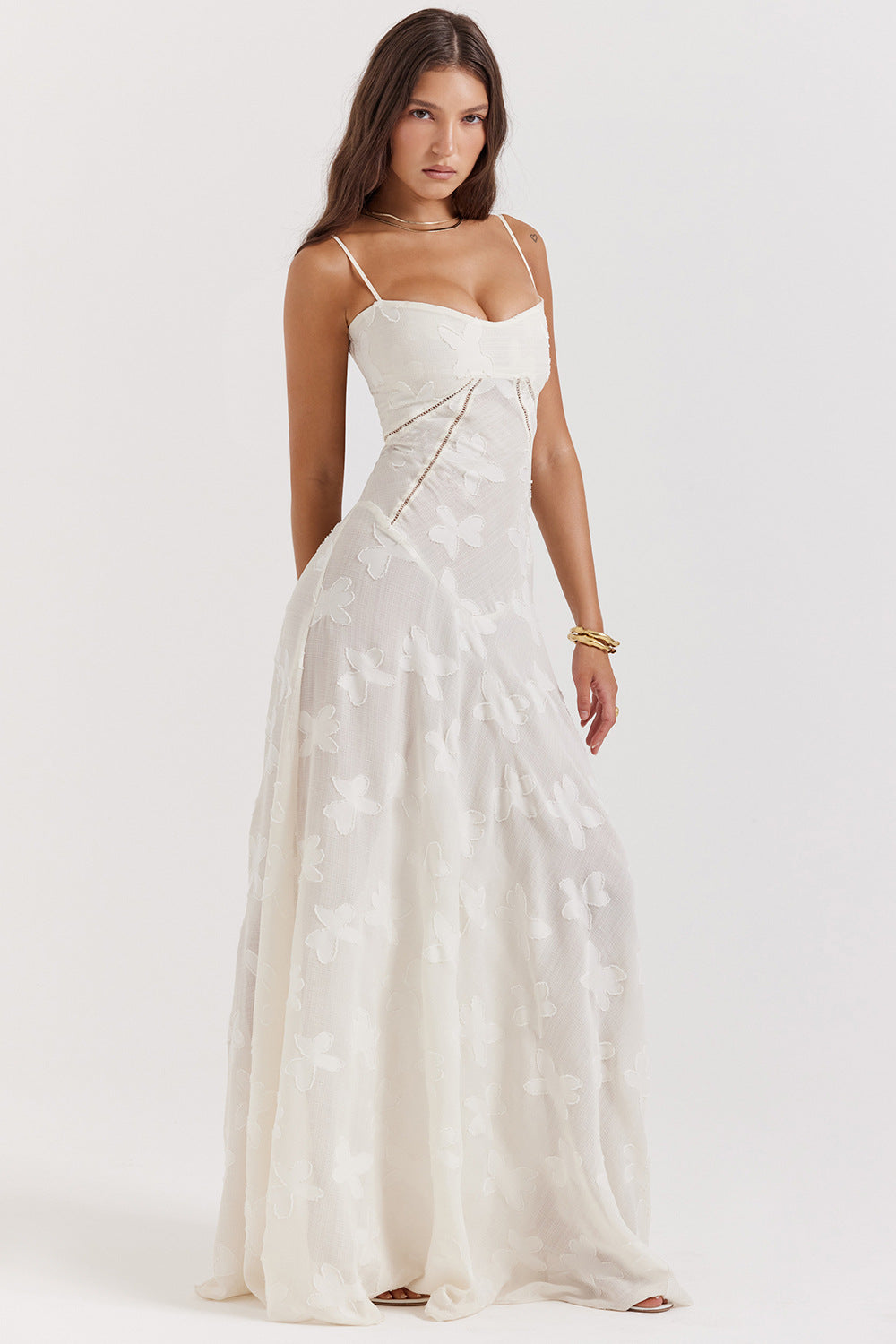 Lucia | Vestido largo Blanco sucio
