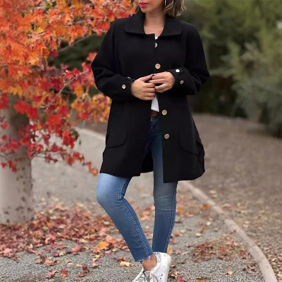 Corinne | Cozy Button-Down Coat