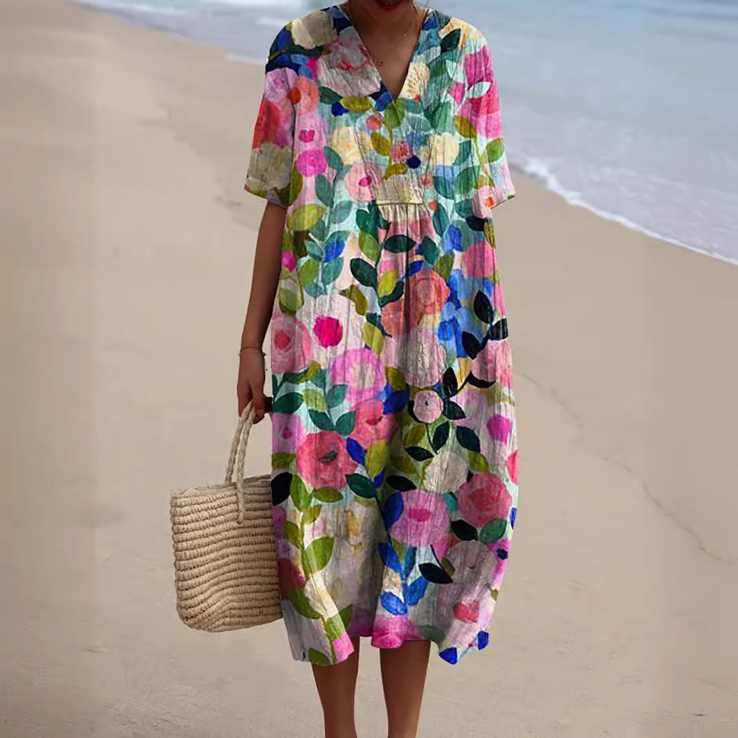 Nicka™ | Vestido con estampado floral vibrante