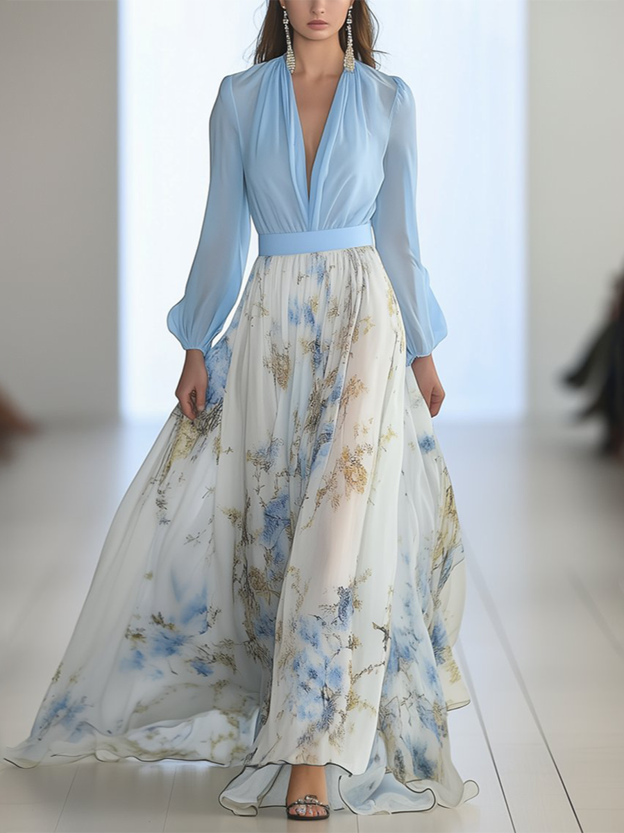 Rylia™ | Vestido Maxi con Estampado Floral Deslumbrante