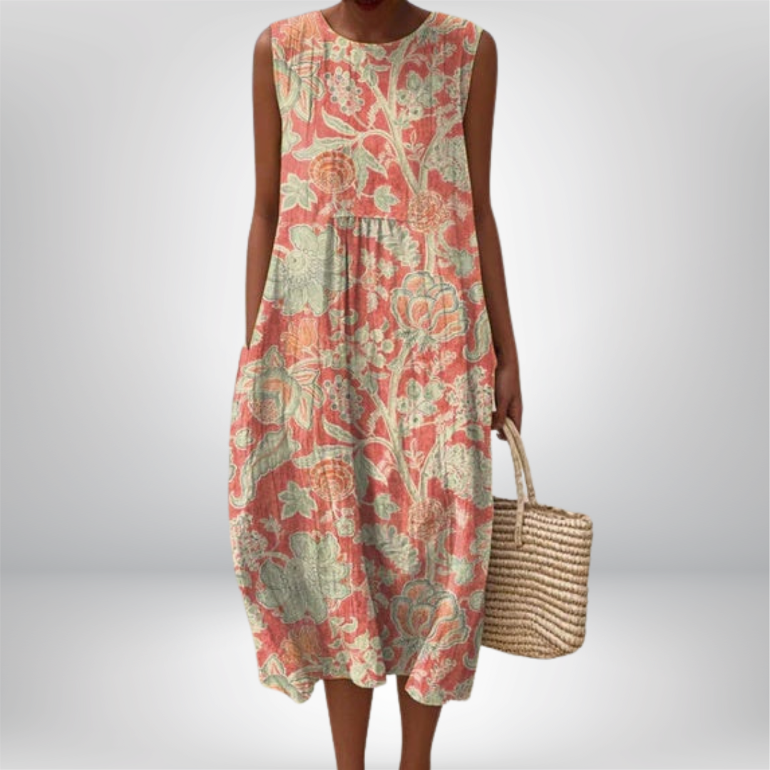 Elin | Vestido Vintage con Estampado Floral
