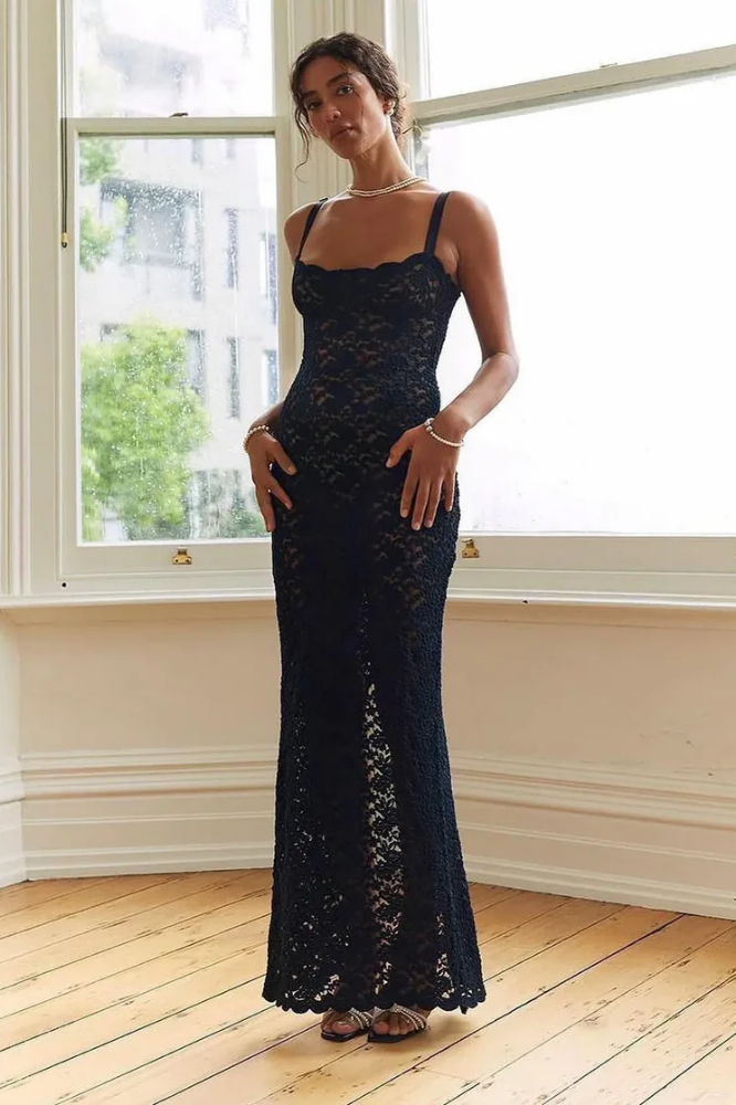 Vestido Maxi de Encaje JUSTINA