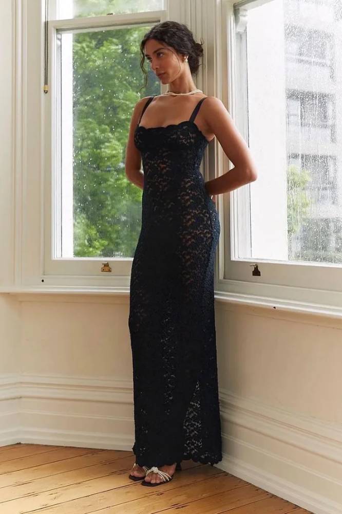 Vestido Maxi de Encaje JUSTINA