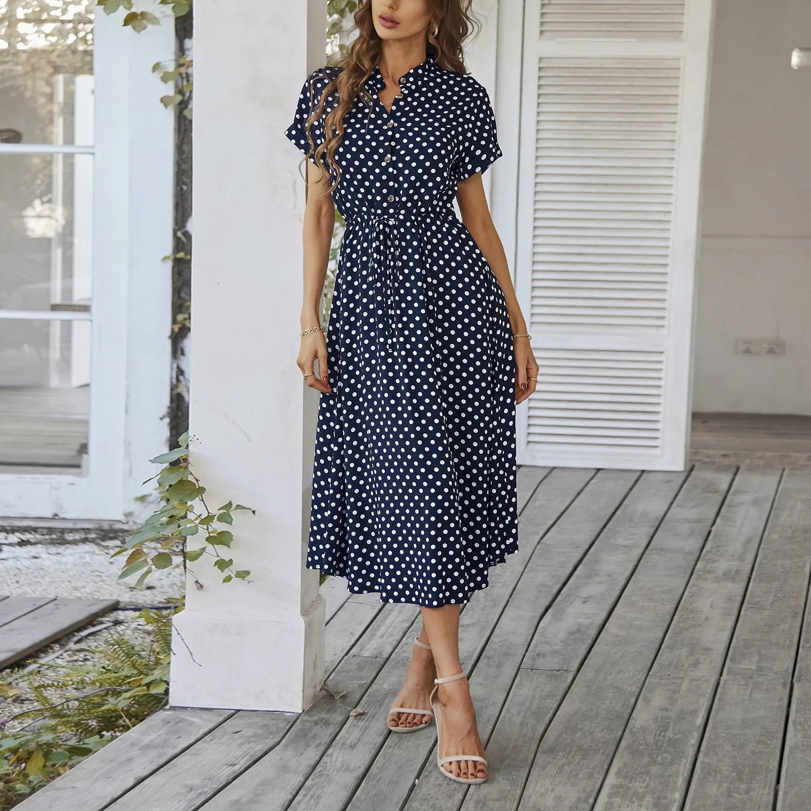 The Serena – Casual Floral Shift Midi Dress