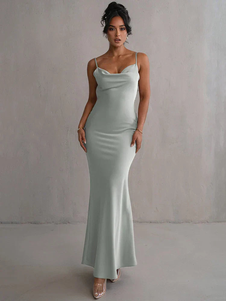 Pauline - Elegante Vestido Maxi Sin Espaldas