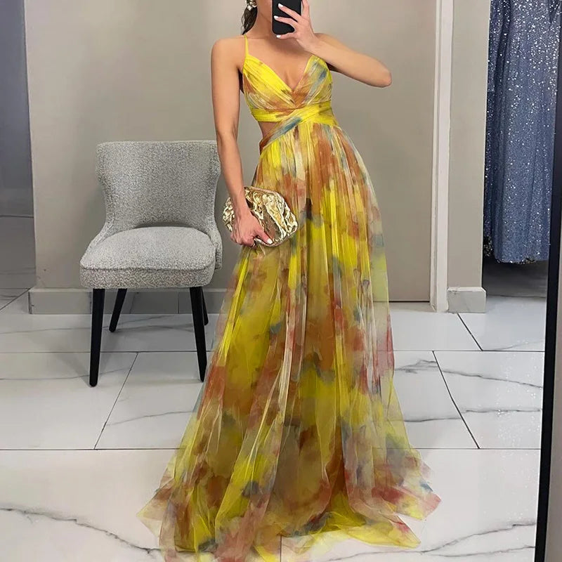 Gisele | Vestido maxi de flores