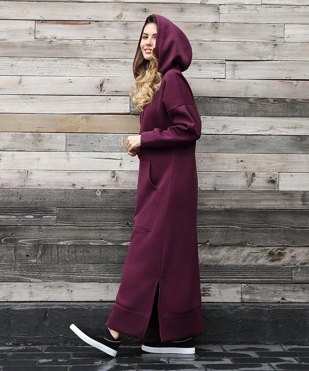 Ciska™ - Vestido Elegante con Capucha y Mangas Largas