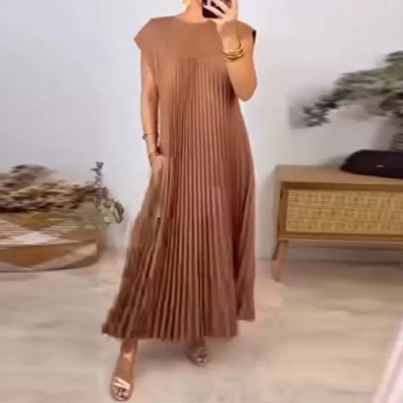 Tamara | Elegante Vestido Maxi Plisado