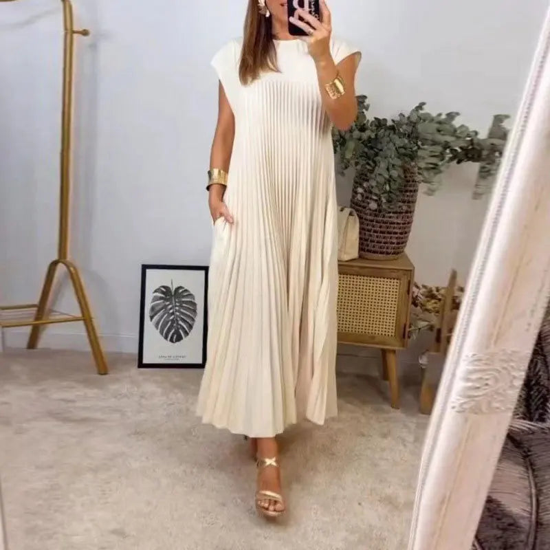 Tamara | Elegante Vestido Maxi Plisado