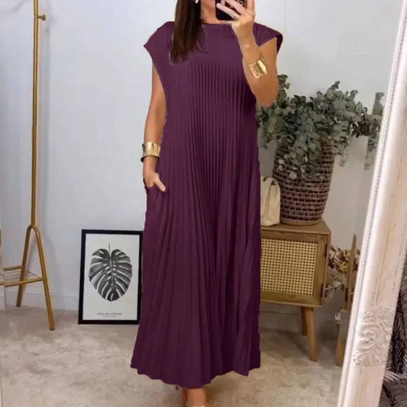 Tamara | Elegante Vestido Maxi Plisado
