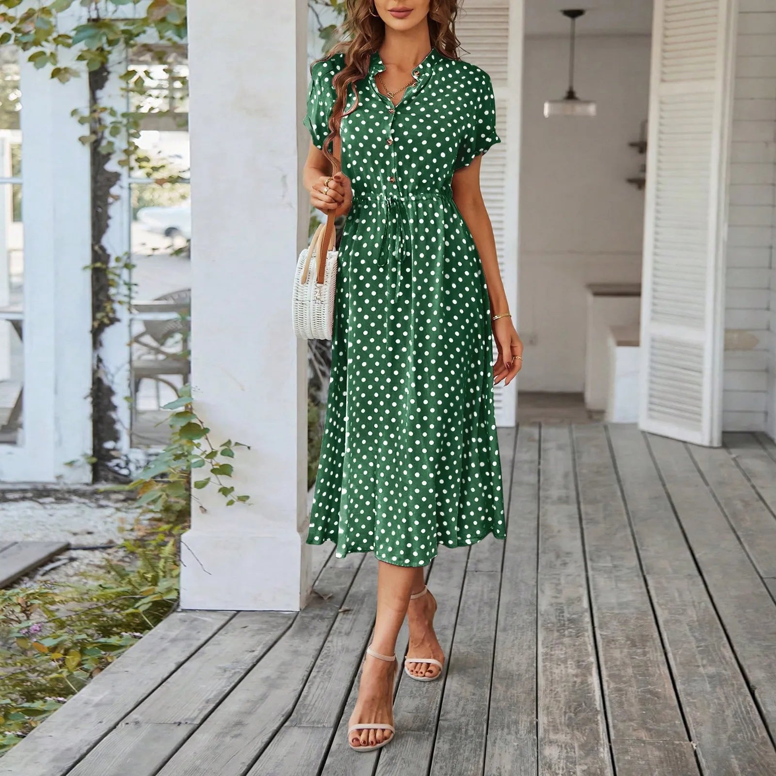 The Serena – Casual Floral Shift Midi Dress