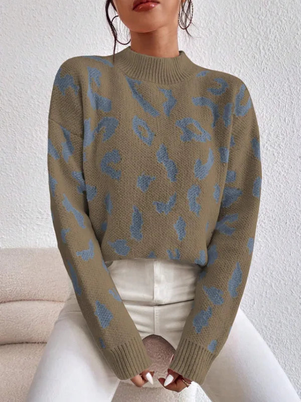 Ava | Round Neck Printed Sweater