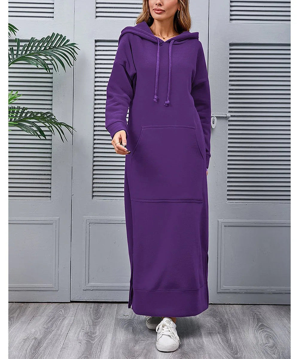 Ciska™ - Vestido Elegante con Capucha y Mangas Largas