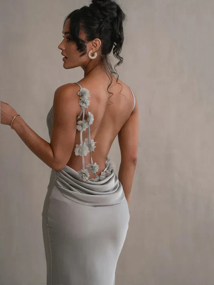 Pauline - Elegante Vestido Maxi Sin Espaldas