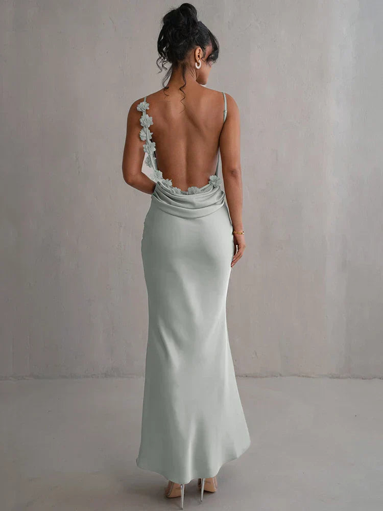 Pauline - Elegante Vestido Maxi Sin Espaldas