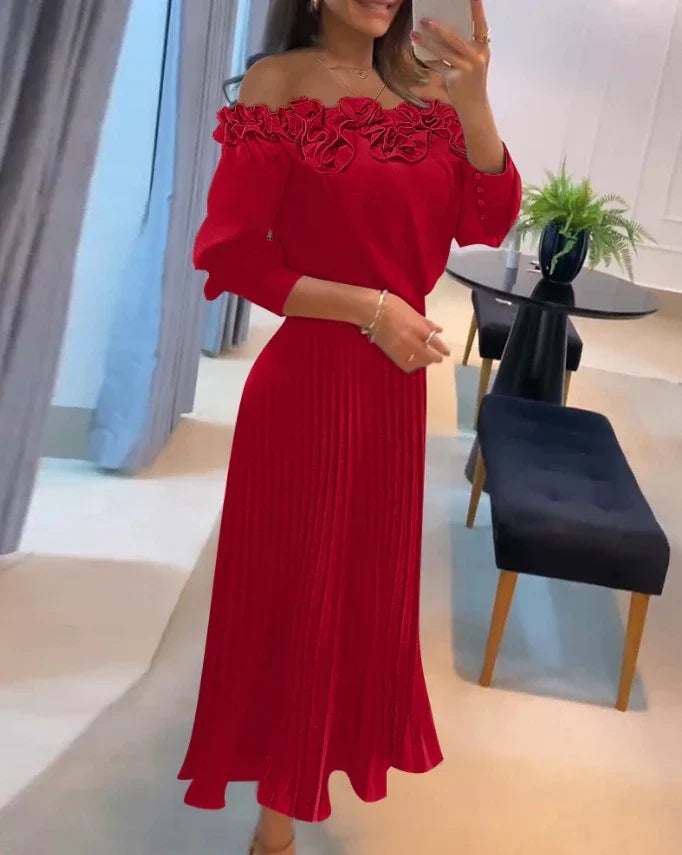 Aria - Impresionante Vestido Maxi Off Shoulder